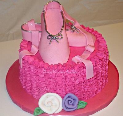 Ballet Slippers and ruffles - Cake by Ann-Marie Youngblood