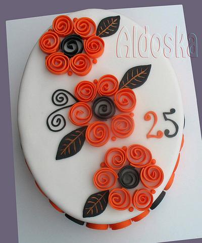 Spiral flowers - Cake by Alena