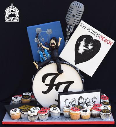 Foo Fighters themed celebration cake - Cake by Jean A. Schapowal
