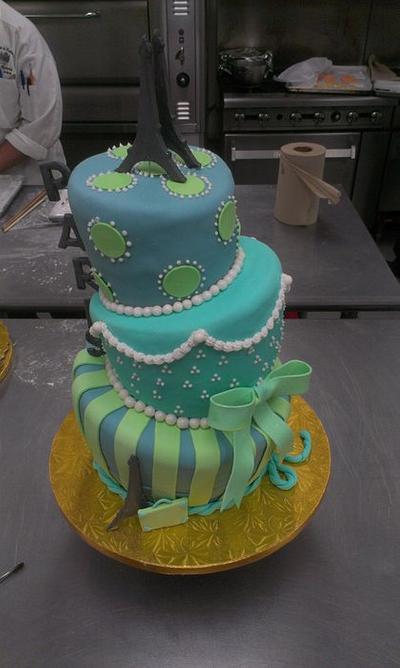 paris topsy turvey - Cake by aurea