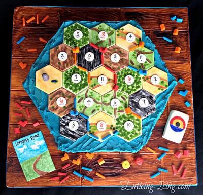 Settlers of Catan cake - Cake by Enticing Icing