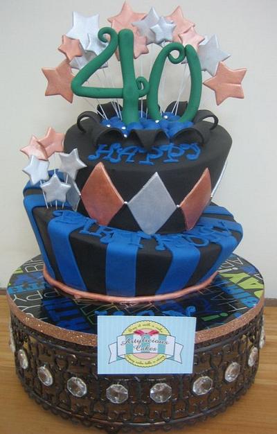 "40" mad hatter cake - Cake by iriene wang