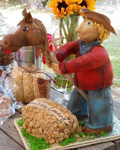 Vintage Cowboy & His Stick Horse - Cake by Alissa Newlin