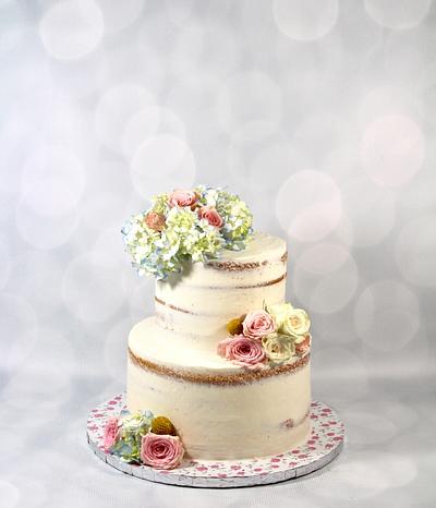 Rustic buttercream naked cake  - Cake by soods