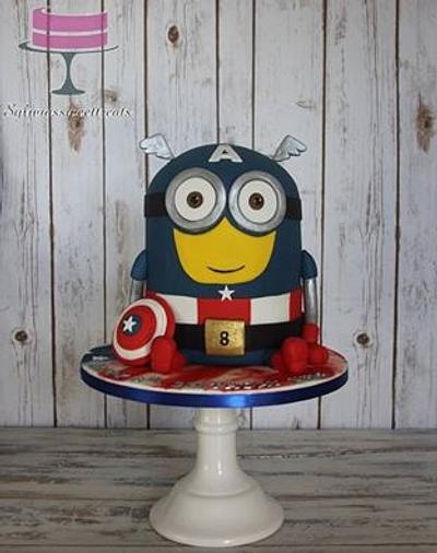 Captain America Minion  - Cake by Sylwia