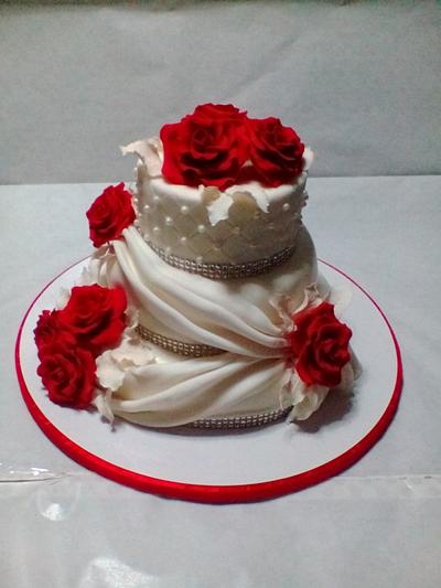 Rose rosse - Cake by Monica Pagano 