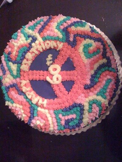 Tye Dye groovy cake - Cake by positivelysweet