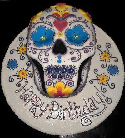 Day of the dead sugar skull - Cake by Elspeth
