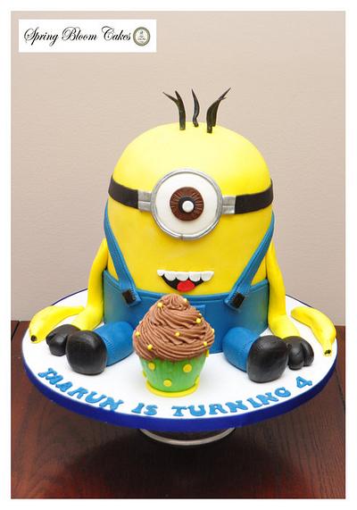Minion with cupcake - Cake by Spring Bloom Cakes