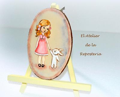 Niña con conejito - Cake by El Atelier de la Repostería