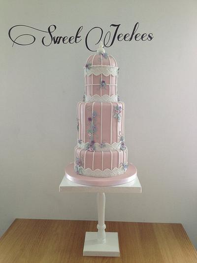Vintage birdcage wedding cake - Cake by jameela