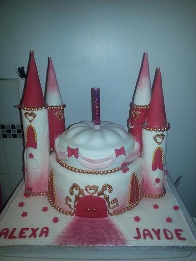 pink princess castle - Cake by Abigail Taylor