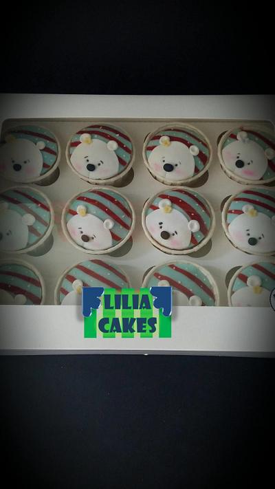 Christmas Bear Cupcakes - Cake by LiliaCakes