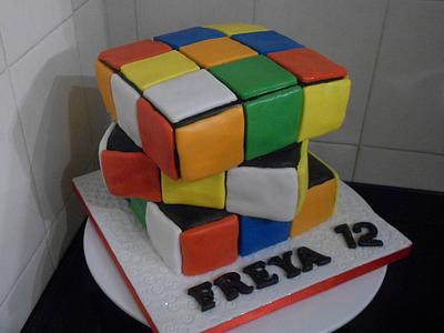 Rubik Cube Cake - Cake by Sheena Barker