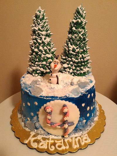 Frozen in Time with Olaf - Cake by SuperKawaiiSweets