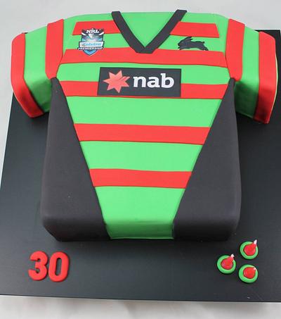 South Sydney footy jersey - Cake by Kake Krumbs