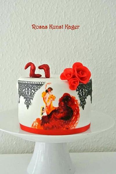Flamenco - Cake by Rosas Kunst Kager