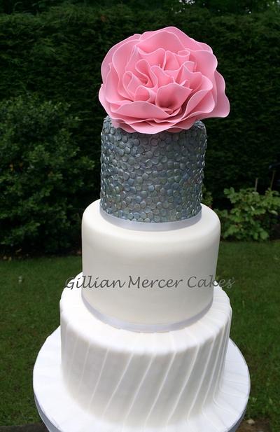 Rose and sequins  - Cake by Gillian mercer cakes 