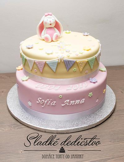 Pastel christening cake  - Cake by Jana 