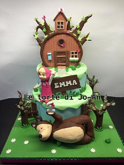 Masha and bear with house - Cake by Annunziata Cipullo