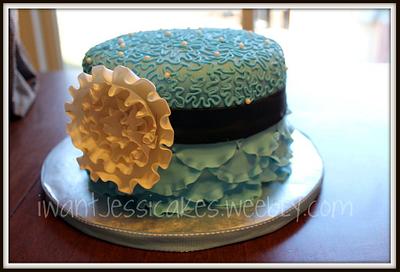 Blue Ruffles - Cake by Jessica Chase Avila