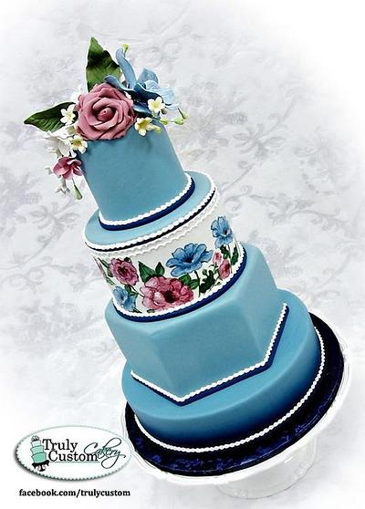 Hand Painted Romance - Cake by TrulyCustom