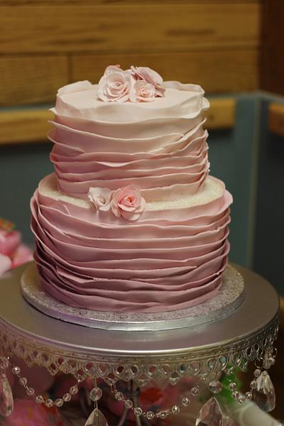 Pretty in Pink Wedding - Cake by Shelly- Sweetened by Shelly