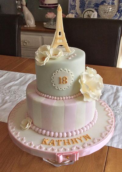 Parisian 18th Birthday Cake - Cake by Gingers Cupcakes