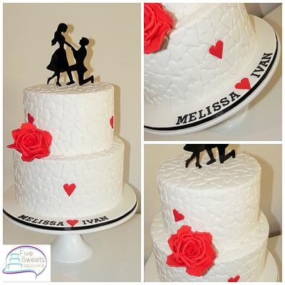 Engagement cake - Cake by Five Sweets Melbourne