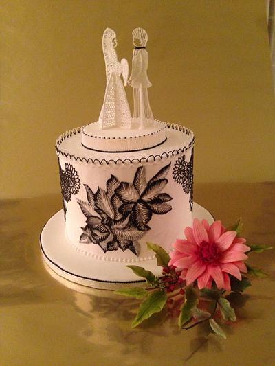 Lace wedding cake - Cake by JanineCakes