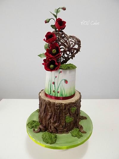  Poppies - Cake by MOLI Cakes