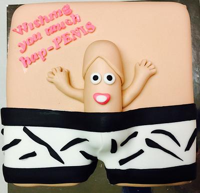 Bachelorette Cake...Wishing you much Hap-PENIS - Cake by ChrissysCreations