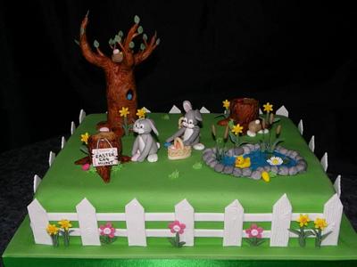 Easter Egg Hunt - Cake by Kazmick