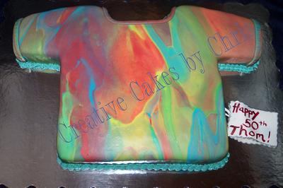 Tye Dye T-shirt - Cake by Creative Cakes by Chris