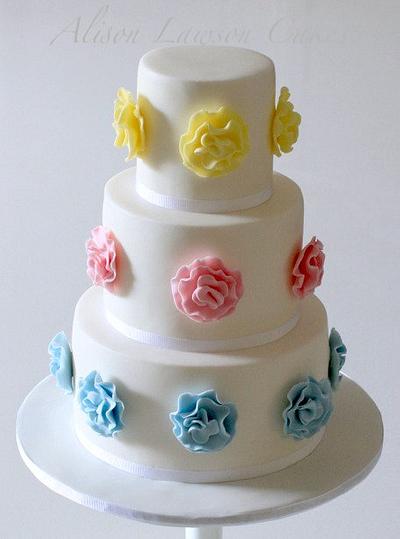 Pastel Ruffle Cake - Cake by Alison Lawson Cakes
