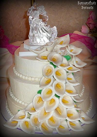 Calla Lily Wedding Cake - Cake by Samantha Eyth