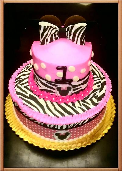 Minnie Mouse with Zebra Print - Cake by TERRY PATTERSON