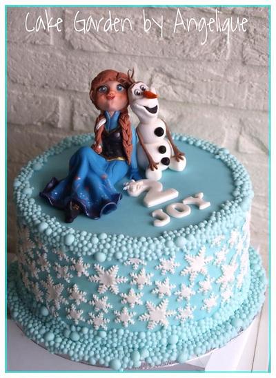 Anna and Olaf Cake - Cake by Cake Garden 
