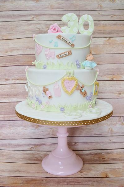 Diamond wedding/30th Birthday - Cake by Roo's Little Cake Parlour