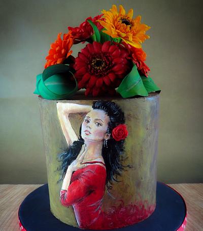 Spanish 40th Cake  - Cake by Calli Creations
