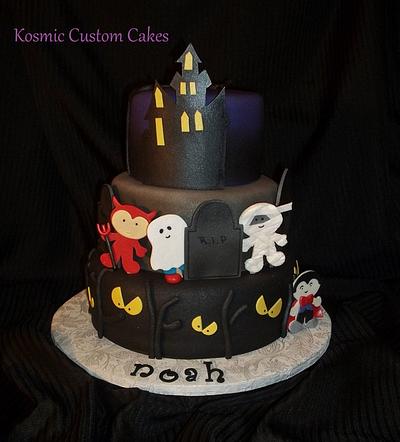 Trick or Treaters!  - Cake by Kosmic Custom Cakes