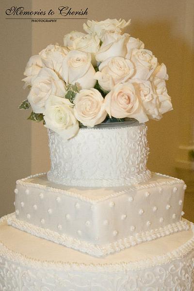 White on White - Cake by Tiffany Palmer