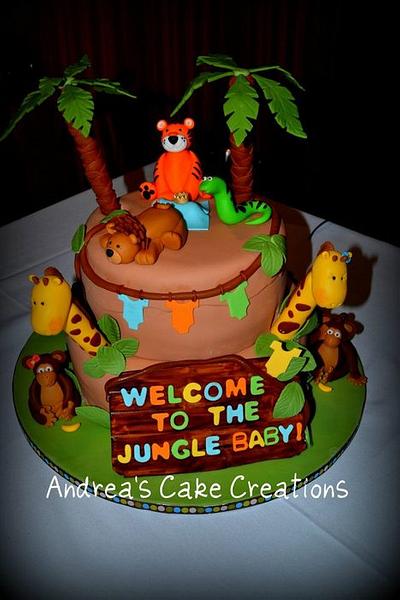Jungle theme cake for Bair - Cake by Andrea'sCakeCreations