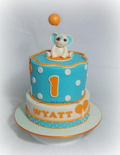 Elephant with Balloon Cake - Cake by Custom Cake Designs