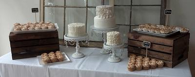 Rustic wedding display - Cake by Lauren Cortesi