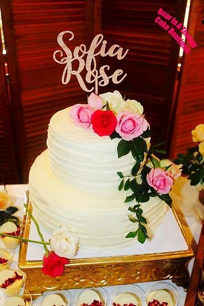 Roses for a little Sofia Rose - Cake by Nicole - Bear In A Teacup Cake Boutique