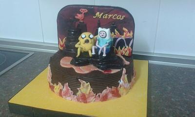 JAKE AND FINN' S CAKE - Cake by Camelia