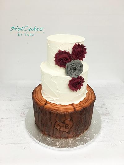 Wooden wedding  - Cake by HotCakes by Tara