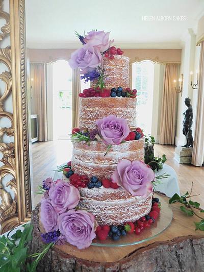 Naked Wedding Cake - Cake by Helen Alborn  