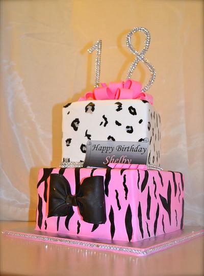 18th Girly Birthday Presents: Bling and Animal prints - Cake by CrystalMemories